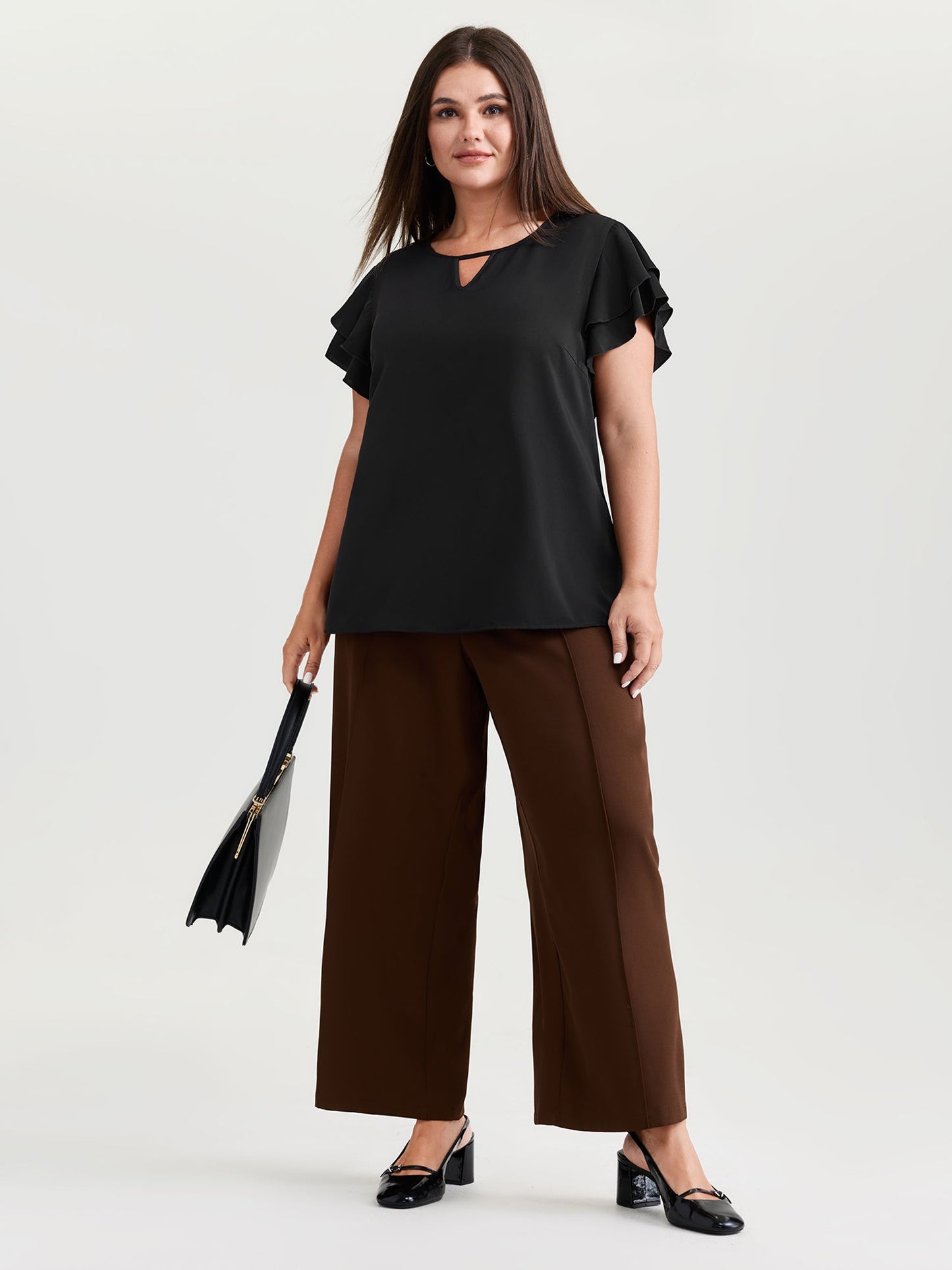 Layered Ruffled Arm-Friendly Sleeve Blouse