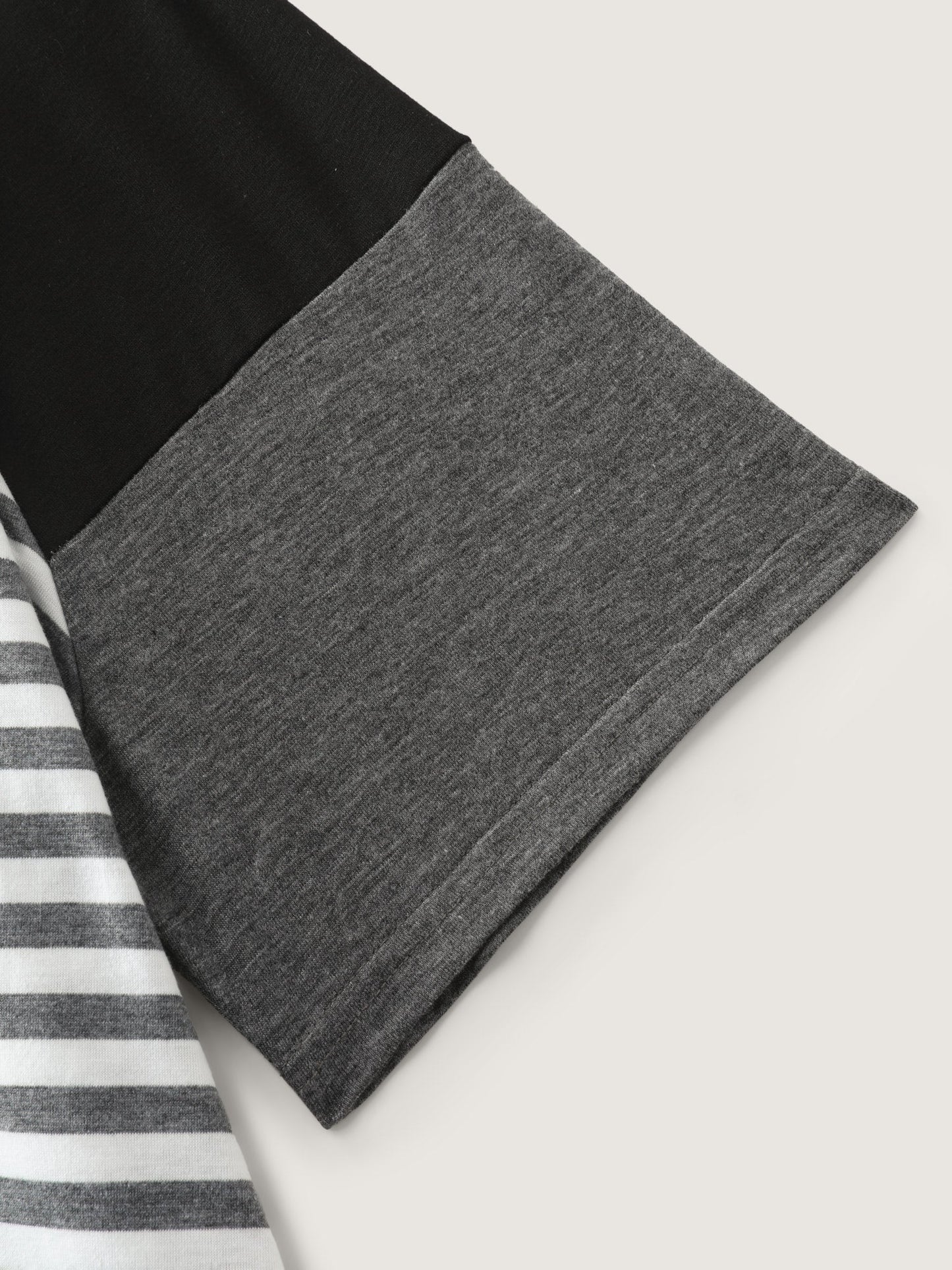 Striped Print Raglan Sleeve T-Shirt