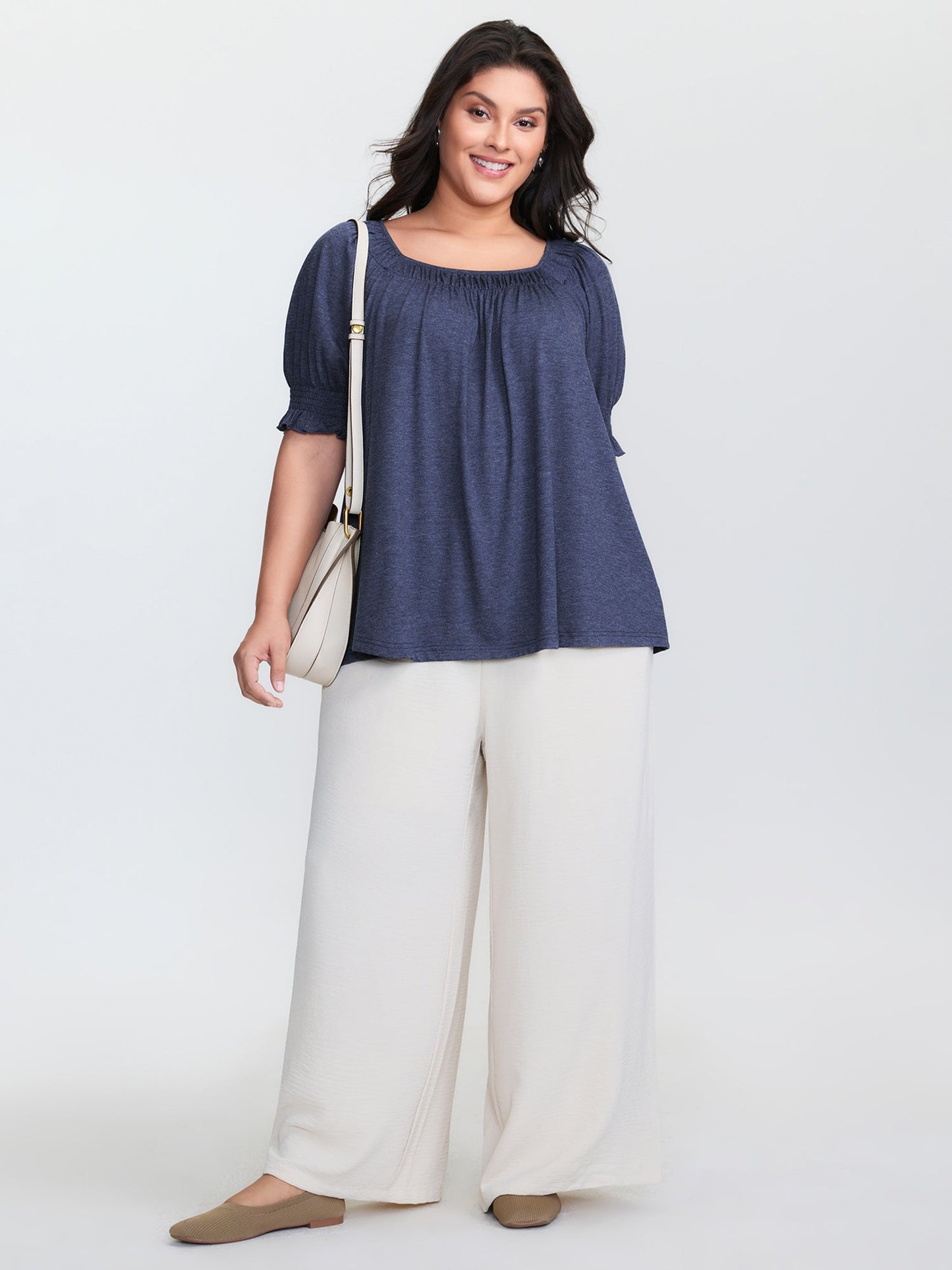 Supersoft Pleated Bust-Friendly T-Shirt