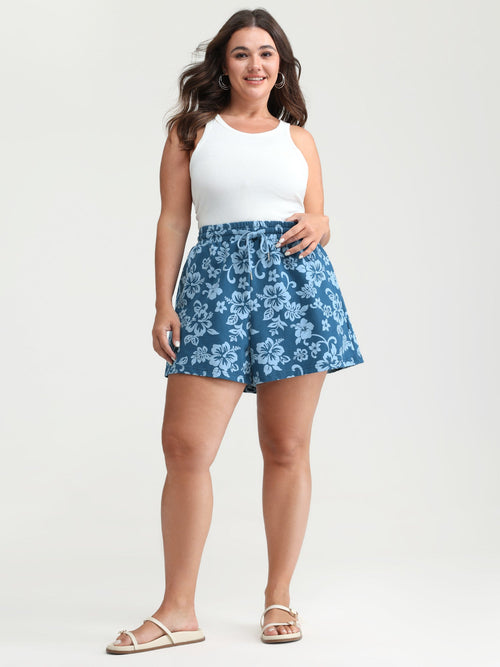 Pure Cotton Beach Floral Print Shorts