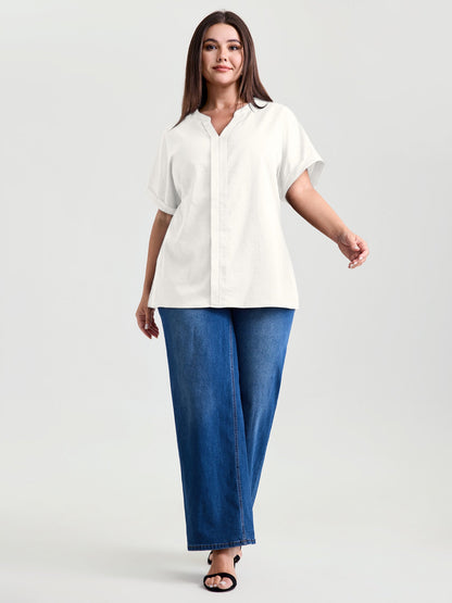 Breathable Feel Textured Blouse