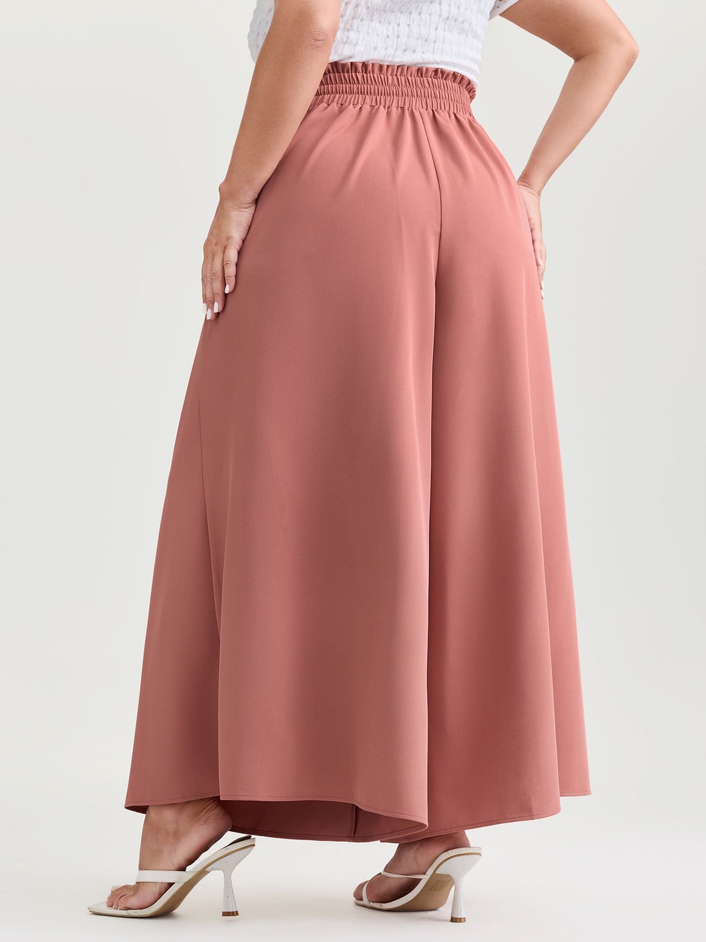 Stretchy Drawstring Waist Pockets Pants