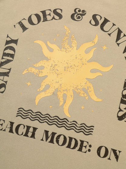 Round Neck Beach Mode Tank Top