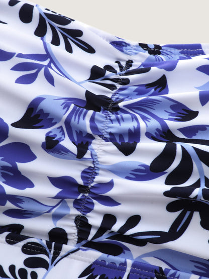 Anti-Float Tie Ruffled Pockets Swim Dress