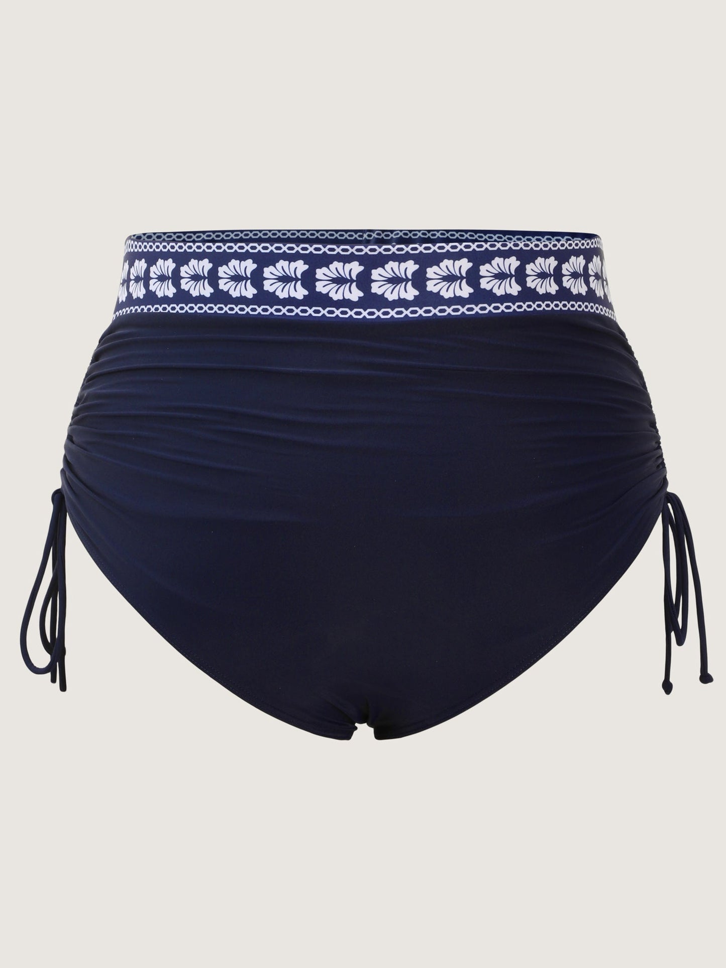 Adjustable Side Drawstring Printed Swim Bottoms