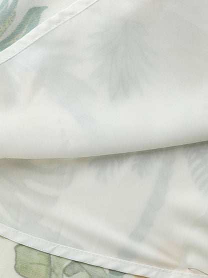 Tropical Vacation-Ready Ruched Midi Dress