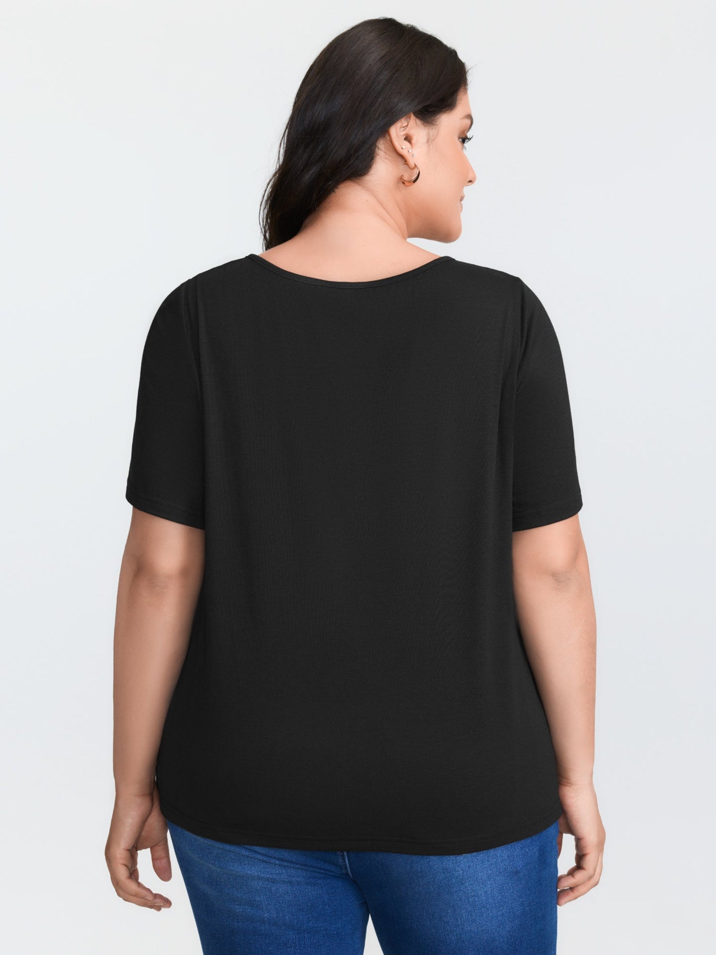 Supersoft Keyhole Neckline Drawstring T-Shirt