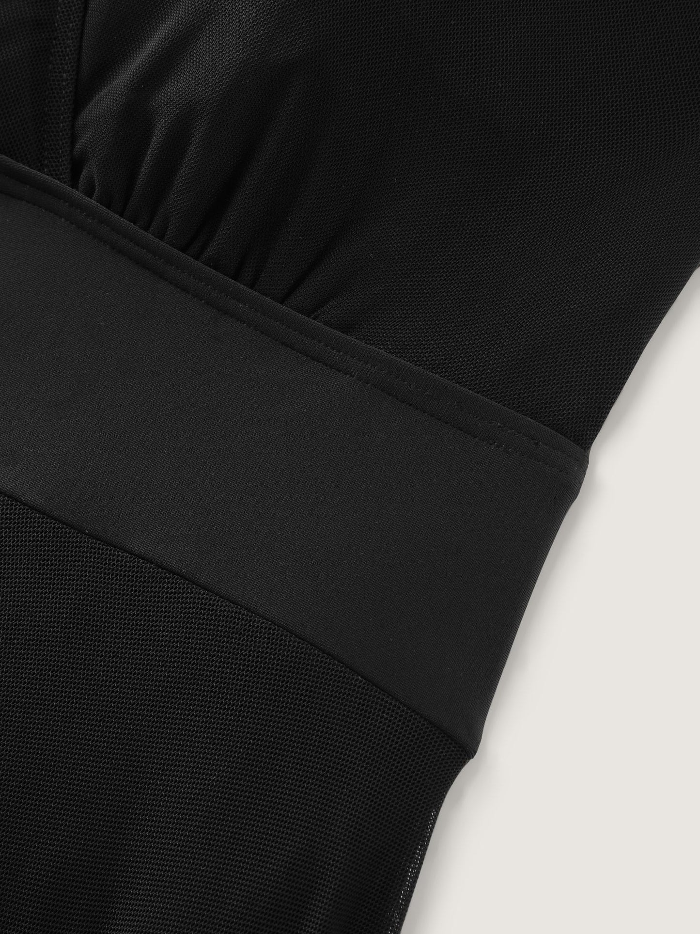 Sheer Ruffled Sleeve Layered Swim Dress