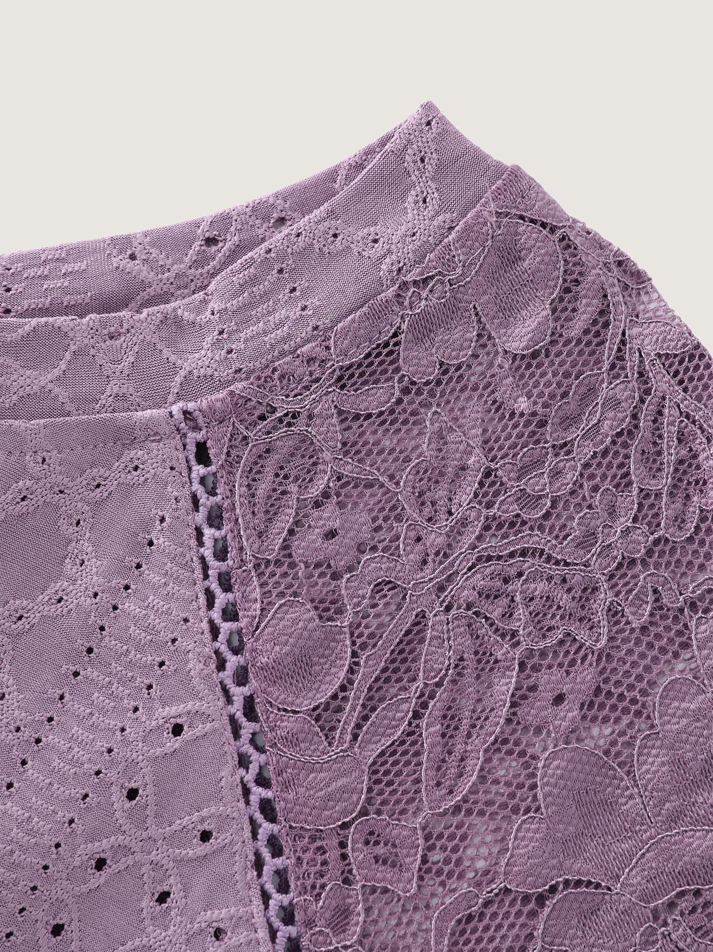 Lace Trim Back-Tie T-Shirt