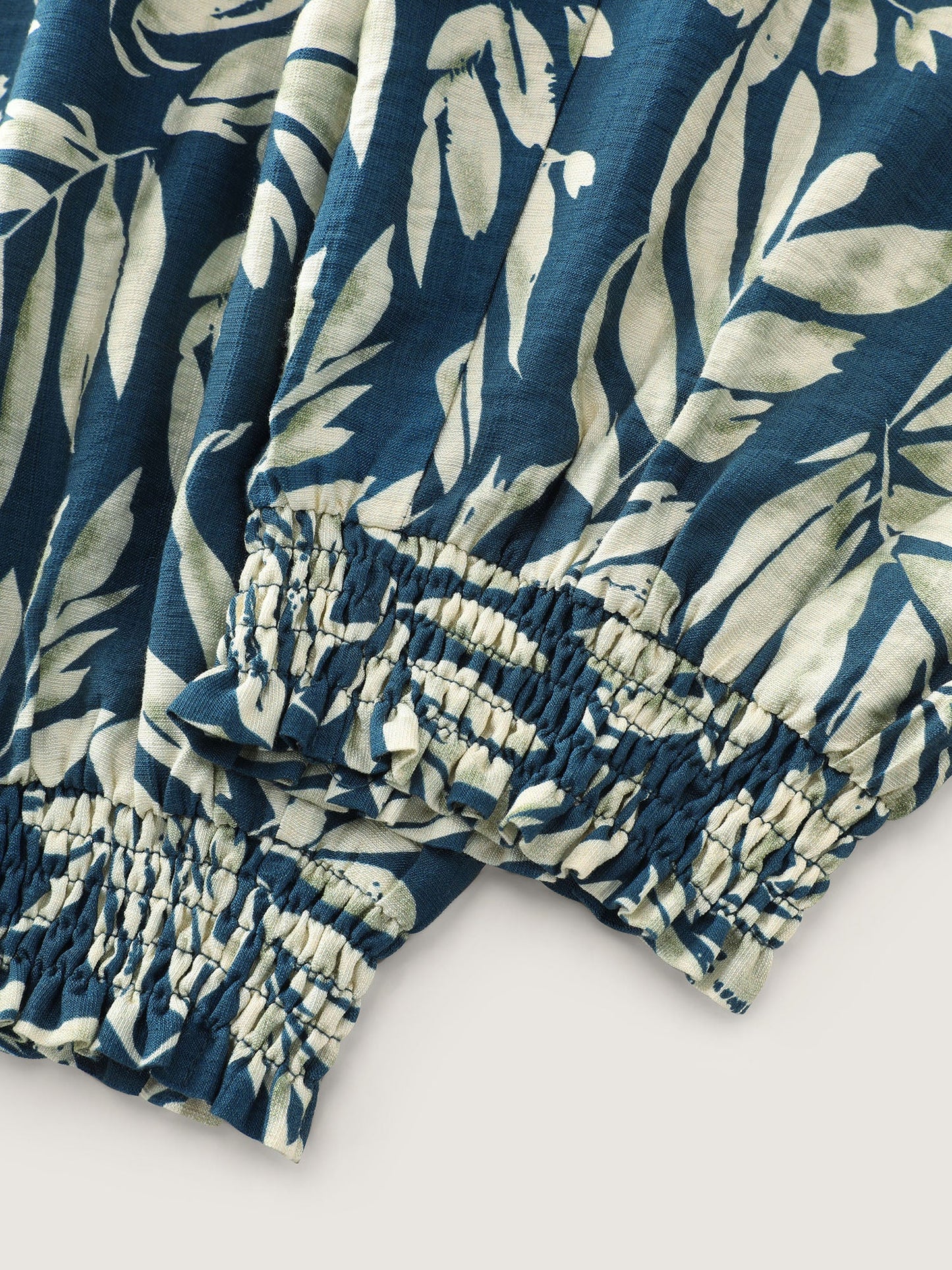 Supersoft Silohuette Flower Shirred Cuff Pants