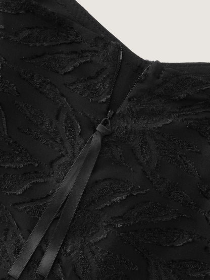 Sensational Jacquard Tiered Slit Maxi Dress