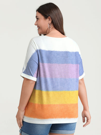 Multi-Color Supersoft Round Neck Knit Top