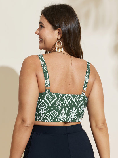 Two-Piece Boho Print Swim Top