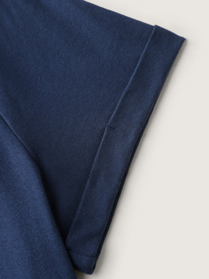 Cotton Plain Round Neck Fitted T-Shirt