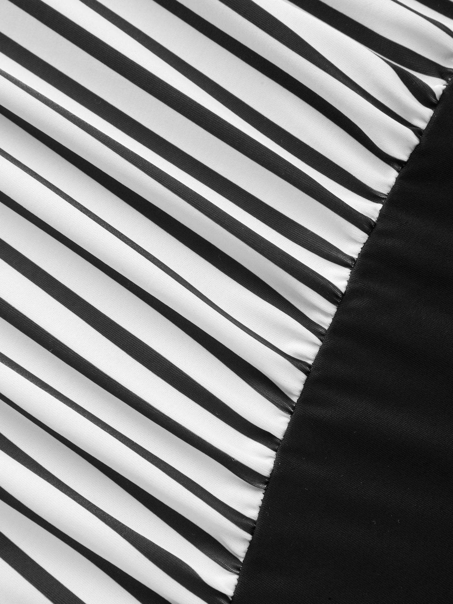 Striped Twist Front Tummy-Control Swim Top