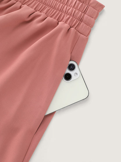 Stretchy Drawstring Waist Pockets Pants