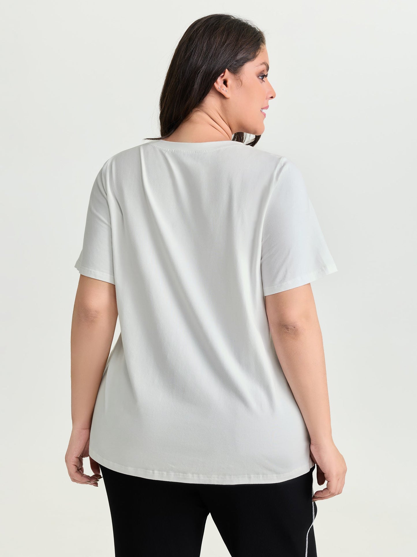 Cotton Multi-Color Disco Print Stretchy T-Shirt