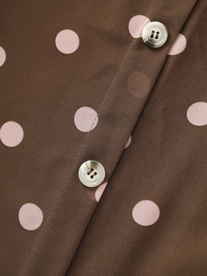 Polka Dots Curve-Hugging Midi Dress
