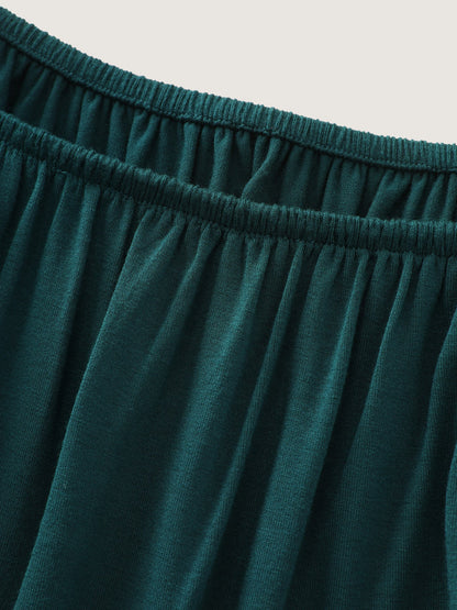 Supersoft Flowy-Fit Pleated Plain T-Shirt