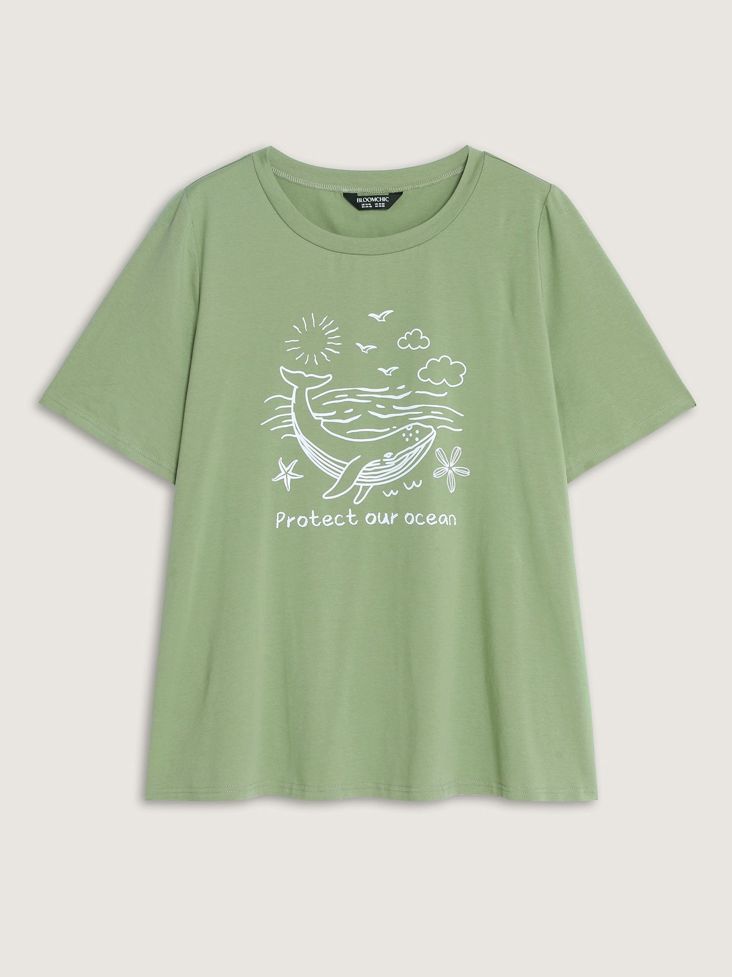 Cotton Ocean-Friendly Cotton Plain T-Shirt
