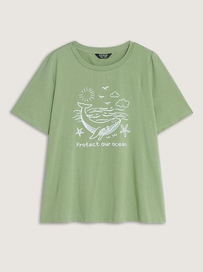 Cotton Ocean-Friendly Cotton Plain T-Shirt