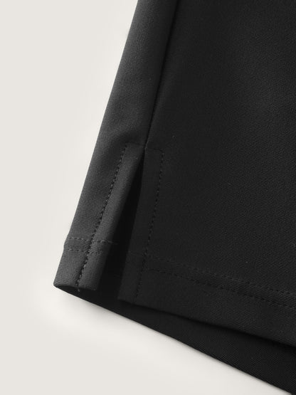 Color Contrast Layered Hem Pockets Swim Bottoms