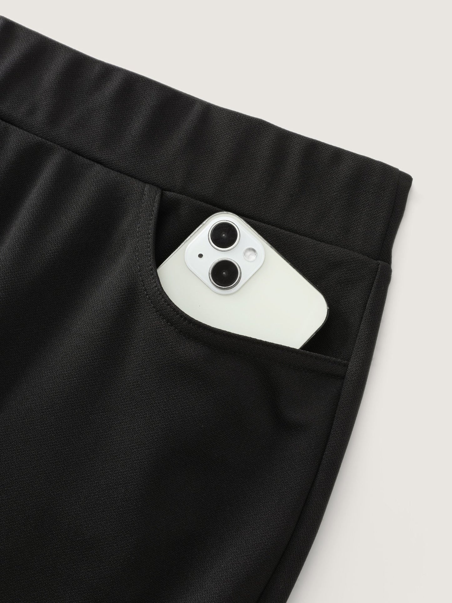 Ruffled Flared Hem Plain Pants
