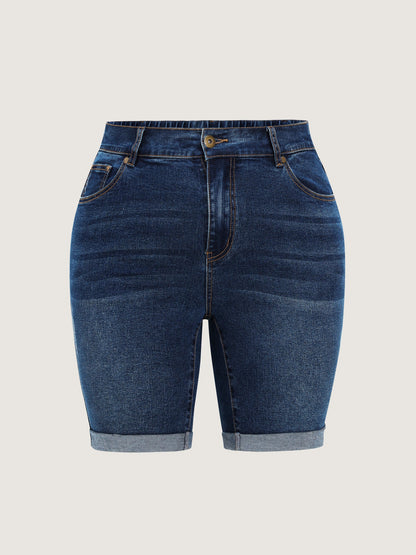 Hip Lifting No Gap Waist Skinny-Fit Denim Shorts