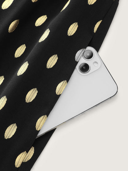 Glitter Polka Dots Off-Shoulder Jumpsuit