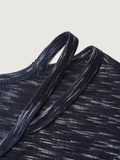 Heather Cut-Out Neckline T-Shirt
