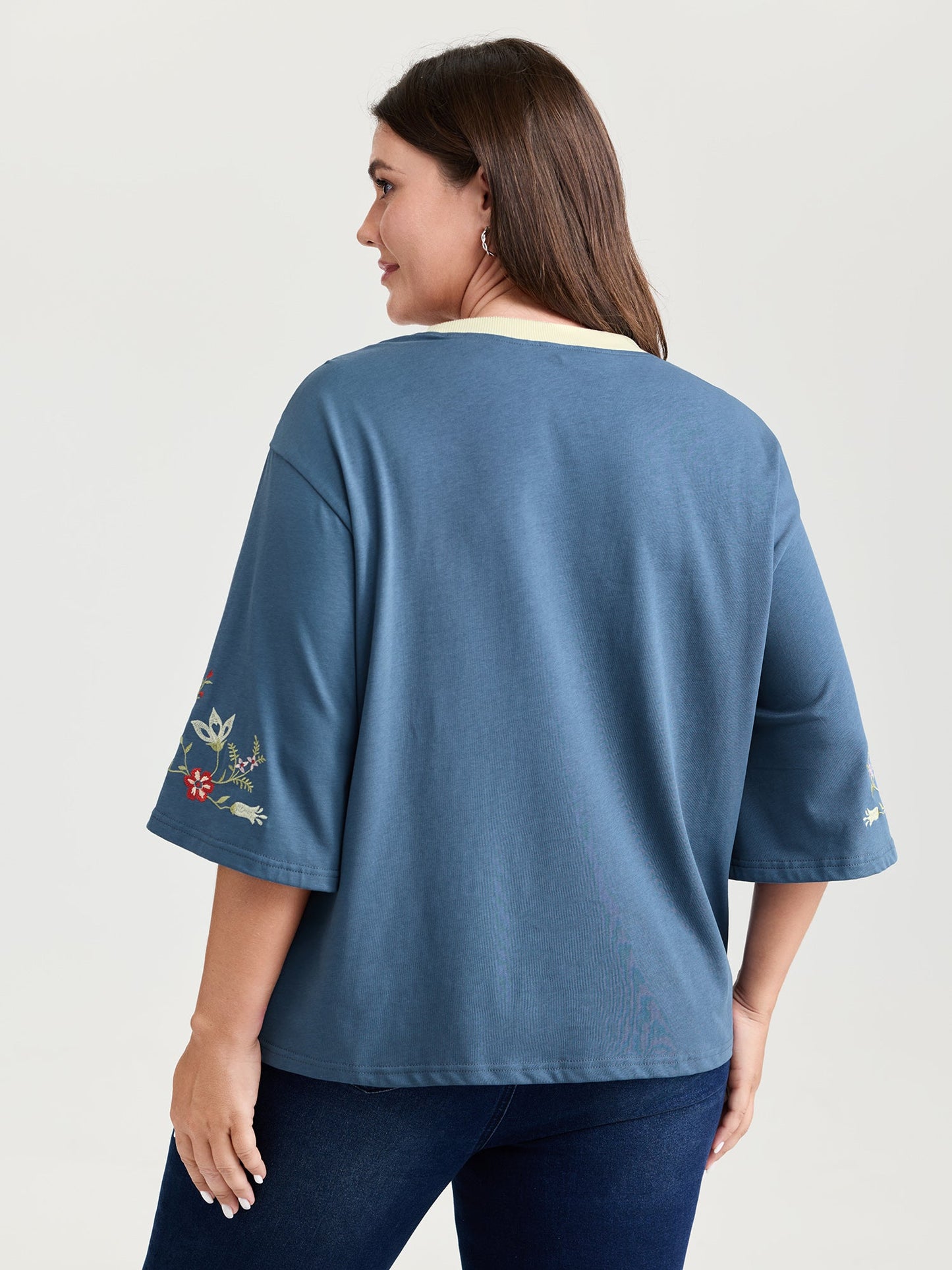 Cotton Football Pattern Colorful Drop-Shoulder T-Shirt