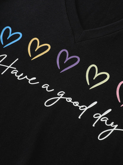 Supersoft Multi-Color Heart Print T-Shirt