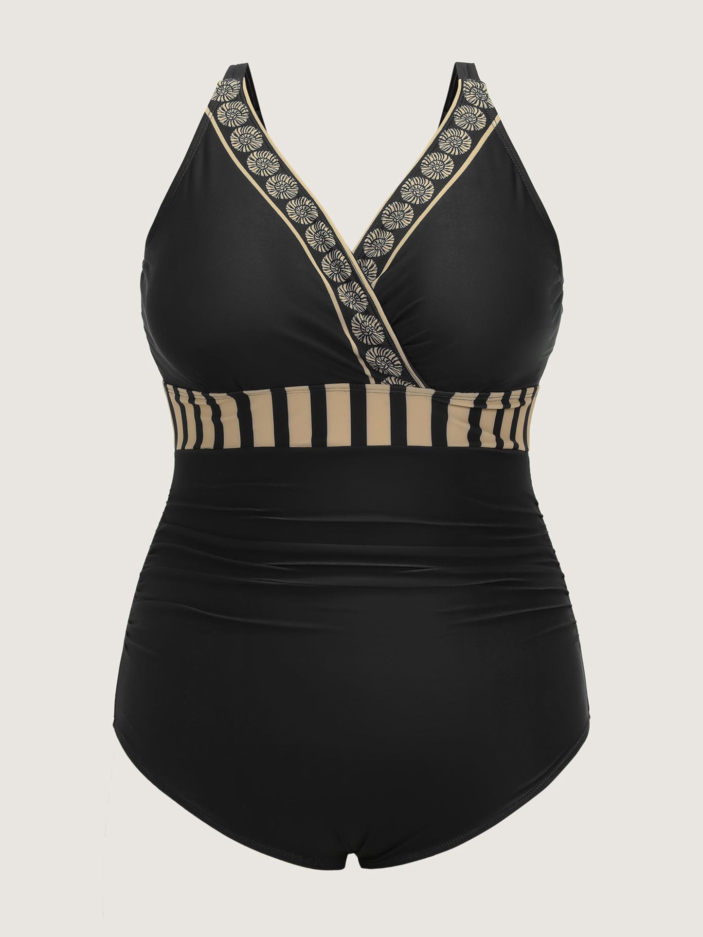 Geometric Print Two-Piece Swimsuit Set