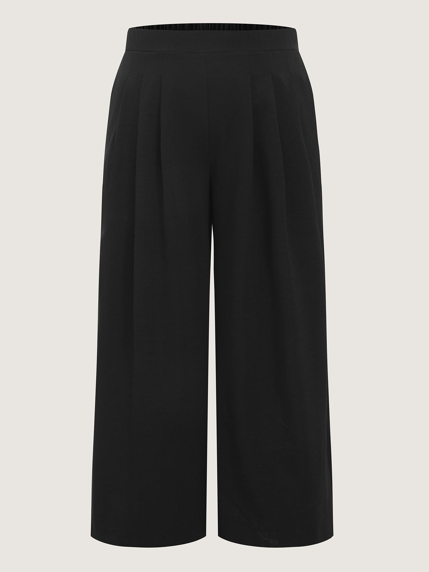 Pleated Wide-Leg Curve-Friendly Pants