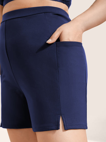 High Rise Pocket Split Side Swim Bottoms