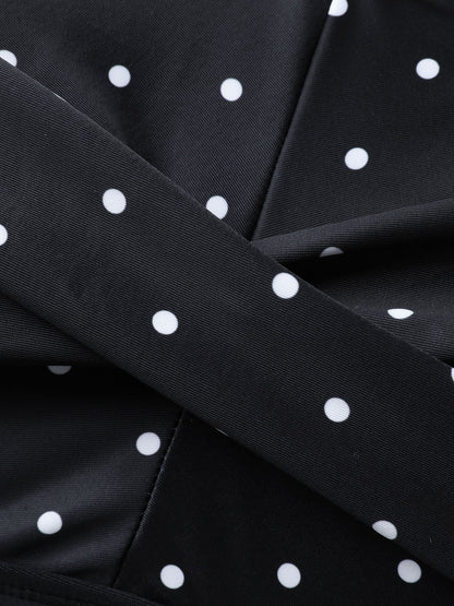 Polka Dots Twist One-Piece Swimsuit