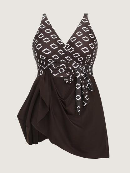 Fit-And-Flare Adjustable Swim Dress