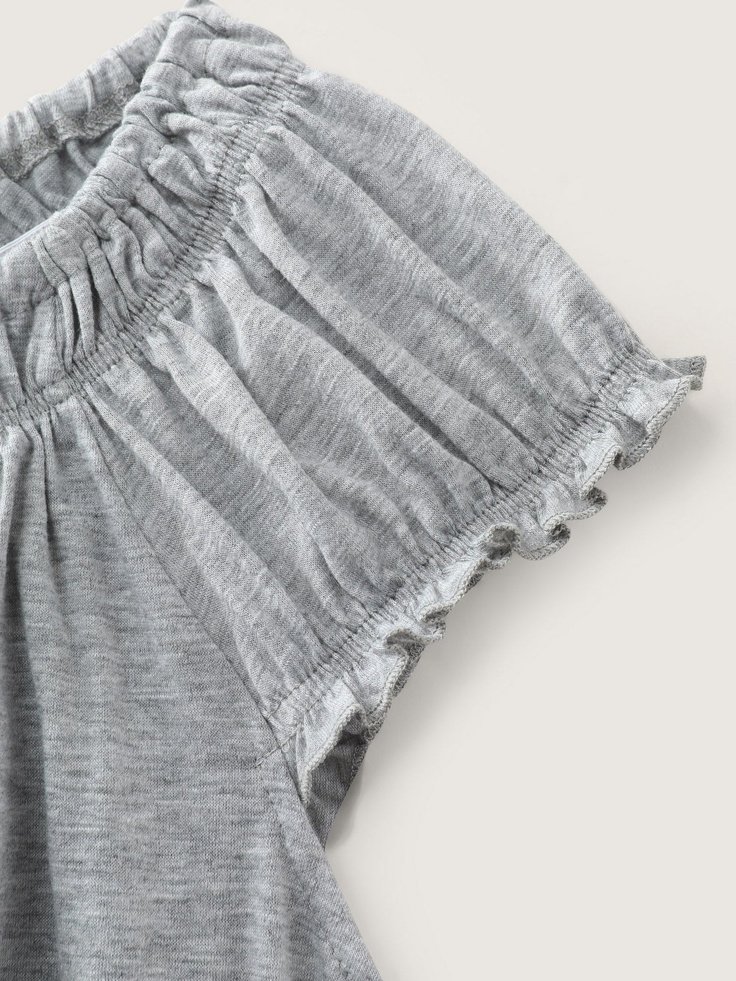 Supersoft Shirred Drawstring Neckline Flowy Top