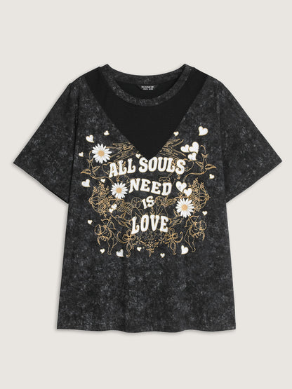 Stretchy Positive Affirmations Cut-Out T-Shirt