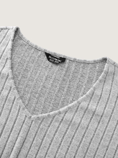 Stretchy-Fit Ribbed Texture Lounge Set