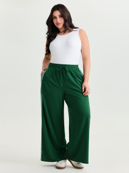 Side Striped Stretchy Waist Pants