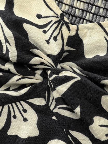Supersoft Silhouette Flower Print Midi Dress