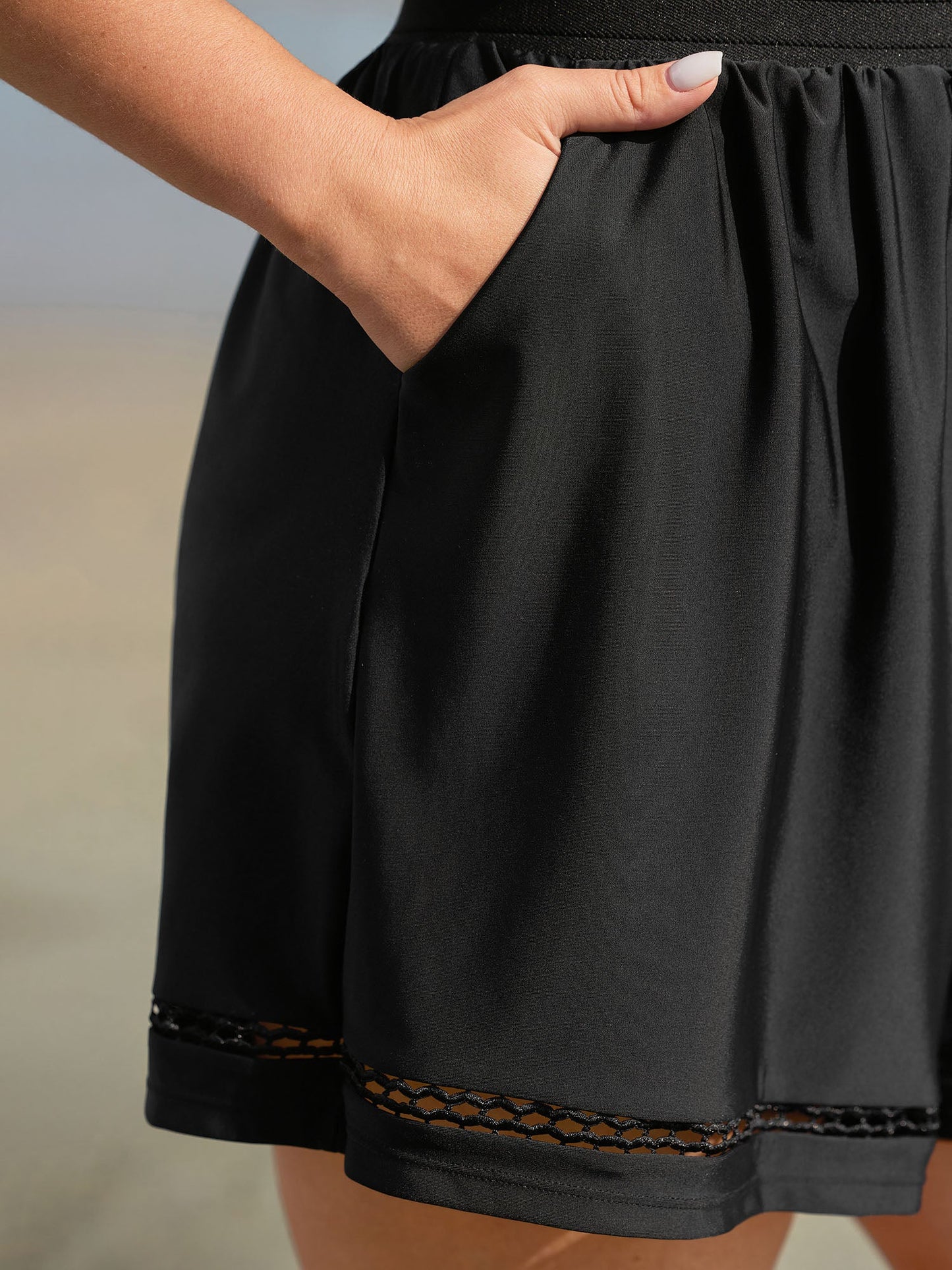 Ruffled Layered Plain Swim Bottoms