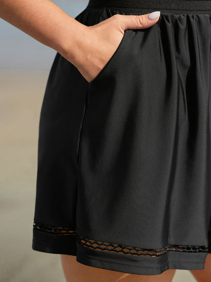Ruffled Layered Plain Swim Bottoms