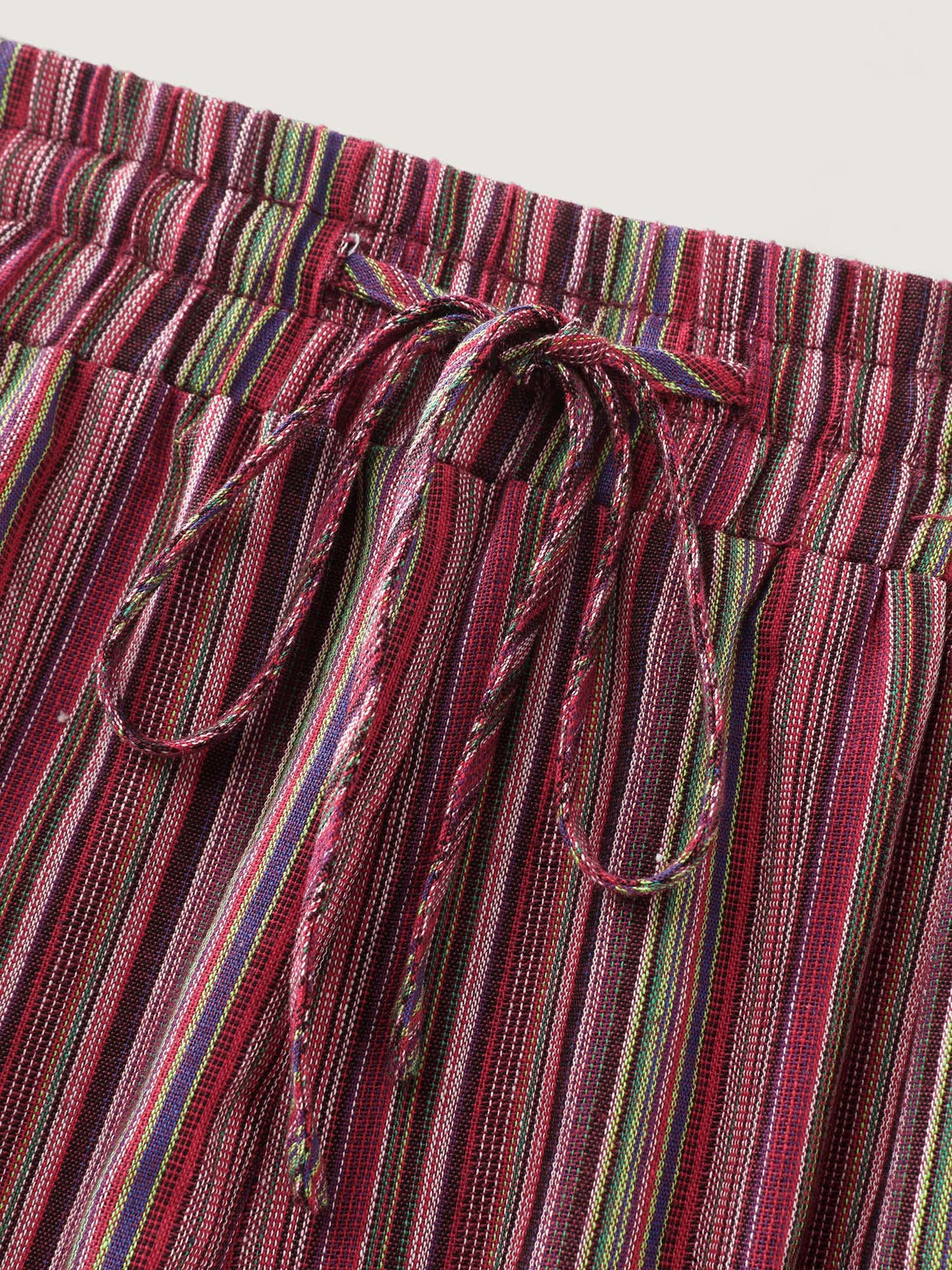Colorful Floral Striped Pockets Shorts