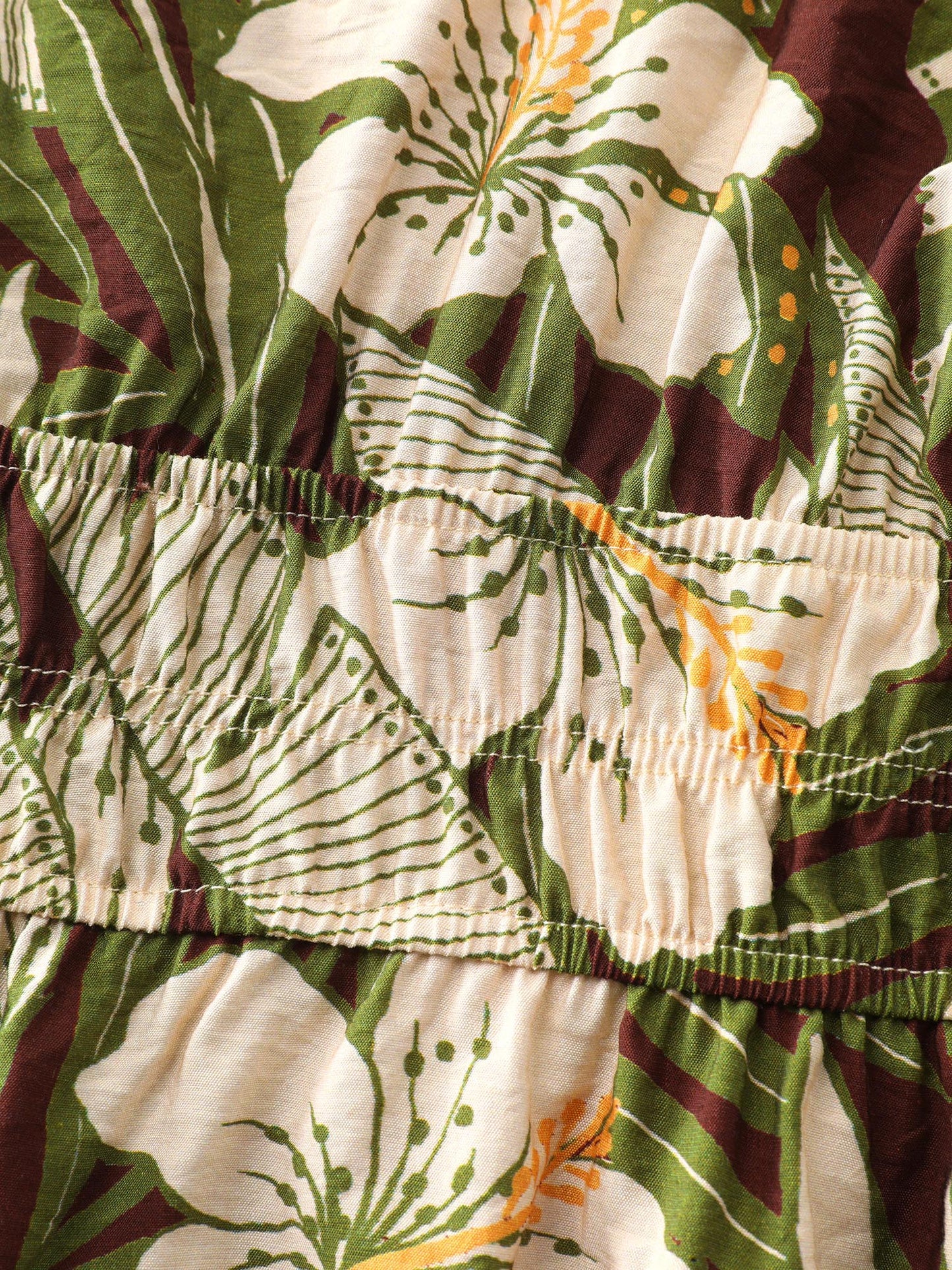 Floral Print Cinched-Waist Blouse