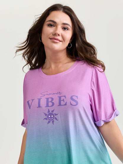 Good Vibes Color Gradient T-Shirt