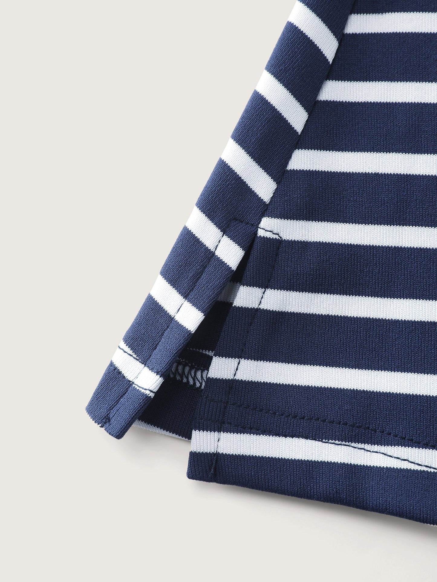 Striped Knotted Neck-Tie Knit Top