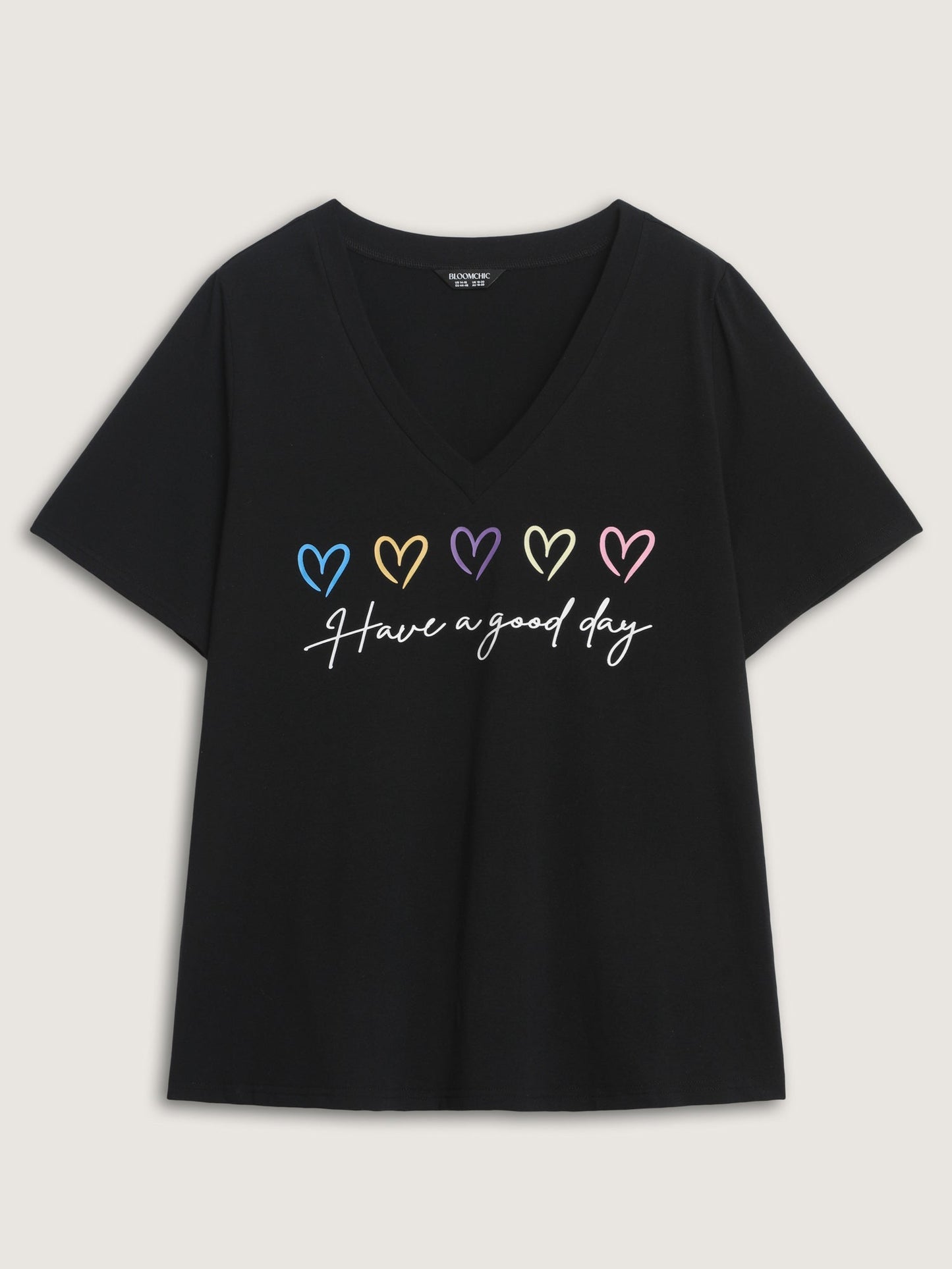 Supersoft Multi-Color Heart Print T-Shirt