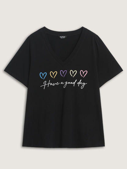 Supersoft Multi-Color Heart Print T-Shirt